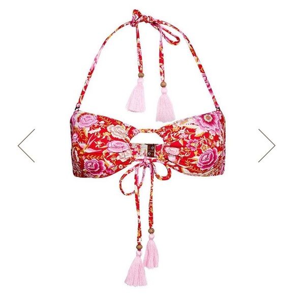 SPELL Babushka Bandeau Bikini Top Bottom Flame XS - Picture 4 of 6